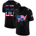 Custom1 Buffalo Bills Football Black Limited Fashion Flag Stitched Jersey1 Football Jerseys