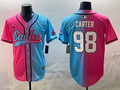 Men's Philadelphia Eagles Jalen Carter #98 Pink/Blue Game Jersey