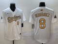 Men's Los Angeles Dodgers Enrique Hernandez #8 White 2025 Gold Collection Limited Jersey1