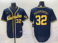 Men's Milwaukee Brewers Jacob Misiorowski #32 Navy Alternate 2 Replica Jersey