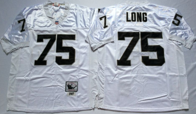 Men's Oakland Raiders Howie Long  White Legacy Replica Jersey1