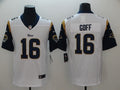 Men's Los Angeles Rams Jared Goff #16 White Game Jersey1