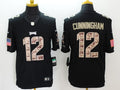 Men's Philadelphia Eagles Randall Cunningham #12 Black Game Player Jersey1