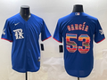 Men's Texas Rangers Adolis Garcia #53 Royal Alternate Replica Player Jersey1