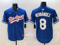 Men's Los Angeles Dodgers Enrique Hernandez #8 Royal Team Jersey