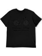 Cycling Crew Black Graphic Tee Shirt