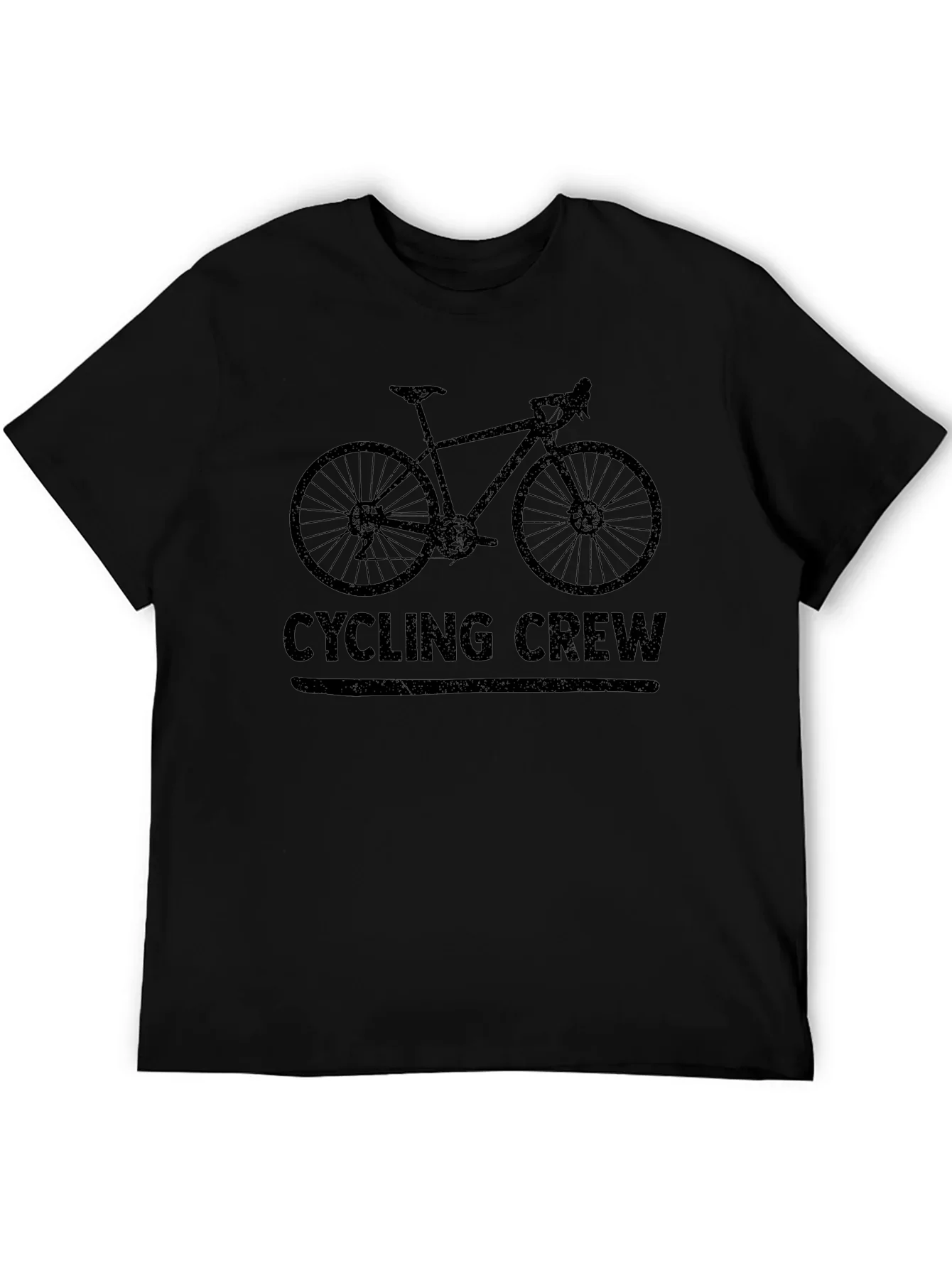 Cycling Crew Black Graphic Tee Shirt