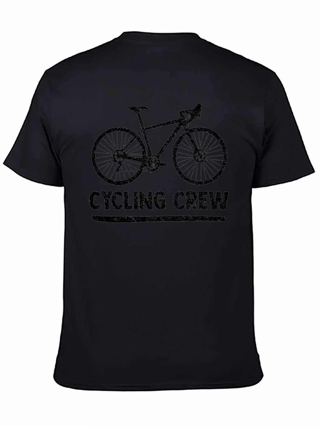 Cycling Crew Black Graphic Tee Shirt