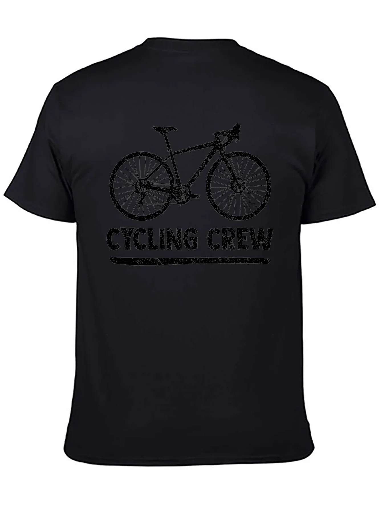 Cycling Crew Black Graphic Tee Shirt