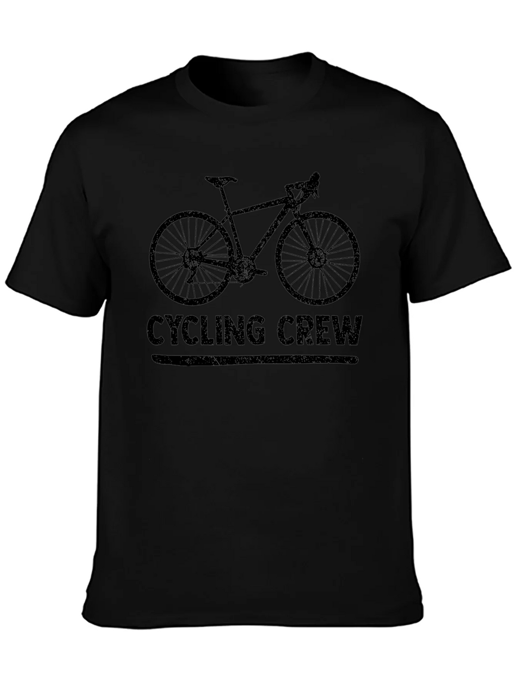 Cycling Crew Black Graphic Tee Shirt