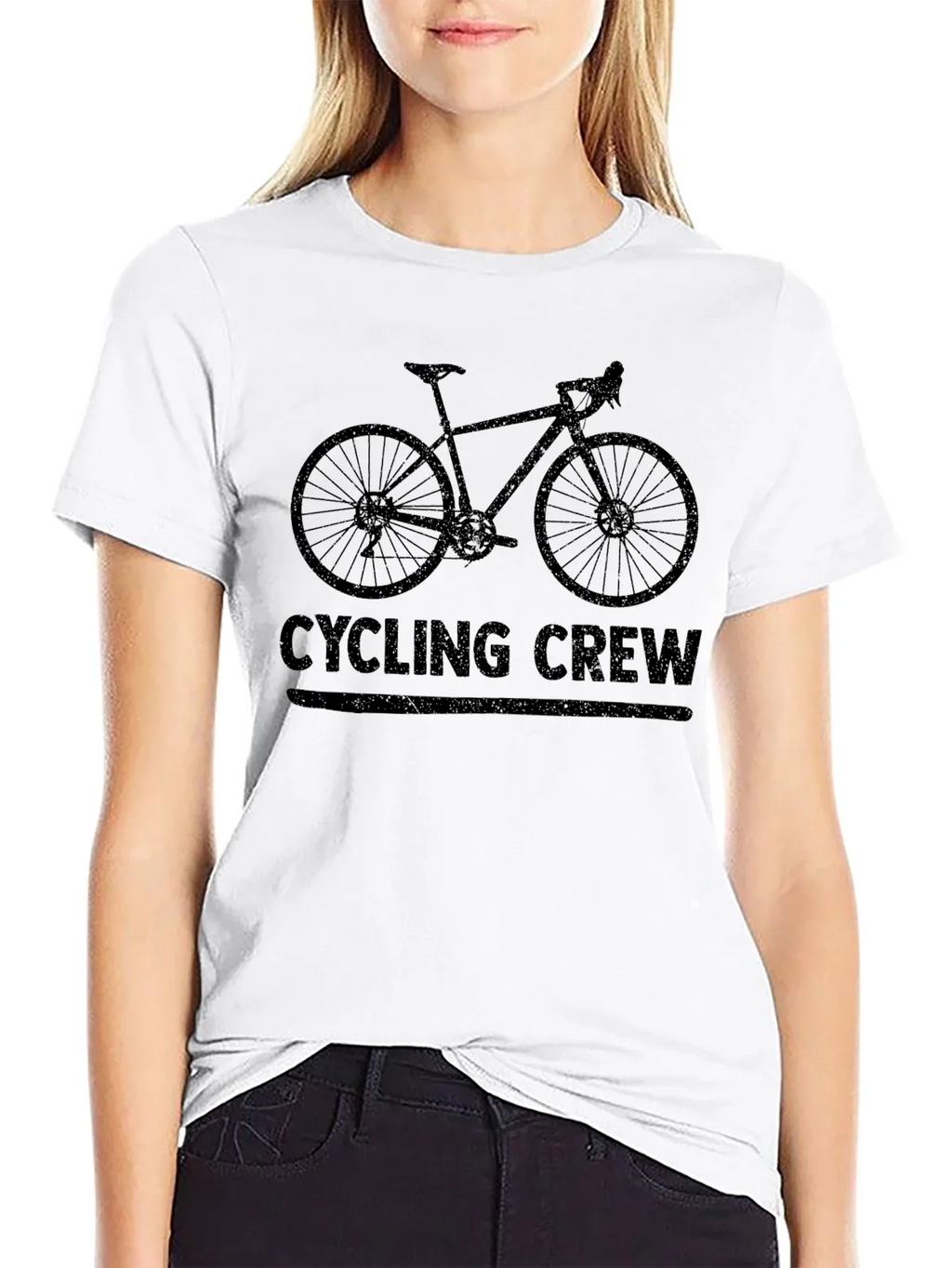 Cycling Crew Black Graphic Tee Shirt