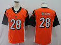 Men's Cincinnati Bengals Joe Mixon #28 Orange Game Jersey2