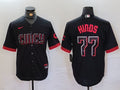 Men's Cincinnati Reds Rece Hinds #77 Black City Connect Replica Player Jersey1