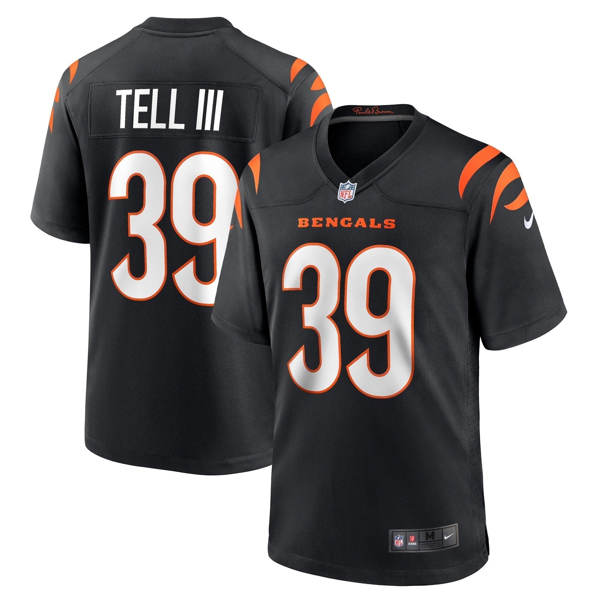 Marvell Tell III Cincinnati Bengals Nike Game   Jersey - Black