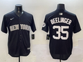 Men's New York Yankees Cody Bellinger #35 Black Replica Player Jersey1