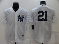Men's New York Yankees Paul O¡¯Neill #21 White Replica Player Name Jersey1