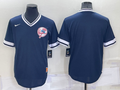 Men's New York Yankees Navy Cooperstown Collection Blank Jersey1