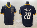 Men's Detroit Tigers Javier Baez #28 Black Replica Player Jersey