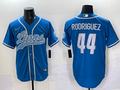 Men's Detroit Lions Malcolm Rodriguez #44 Blue Game Jersey