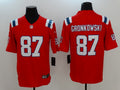 Men's New England Patriots Rob Gronkowski #87 Red Game Jersey1
