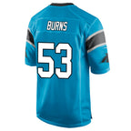 C.Panthers #53 Brian Burns Blue Stitched Player Game Football Jerseys