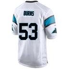 C.Panthers #53 Brian Burns White Stitched Player Game Football Jerseys