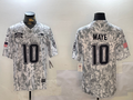 Men's New England Patriots Drake Maye #10 Arctic Camo 2024 Salute to Service Limited Jersey1