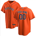 Men's Houston Astros Orange Replica Custom Jersey1