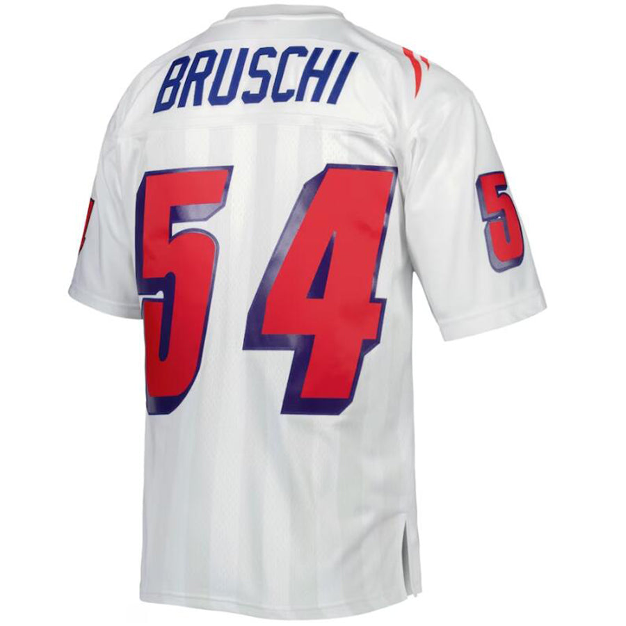 NE.Patriots #54 Tedy Bruschi Player  White 1996 Legacy Replica Football Jerseys
