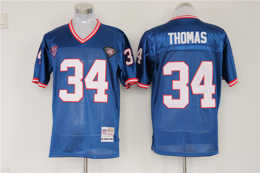 Men's Buffalo Bills Thurman Thomas  Blue Legacy Replica Player Jersey1