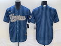 Men's New York Yankees Blue Replica Blank Jersey1 Joint Edition