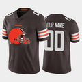 Custom1 Cleveland Browns Brown Team Big Logo Vapor Untouchable Limited Jersey1 Stitched American Football Jerseys