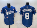 Men's Los Angeles Dodgers Enrique Hernandez #8 Royal Alternate Replica Player Jersey1