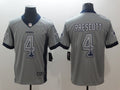 Men's Dallas Cowboys Dak Prescott #4 Gray Authentic Game Jersey1