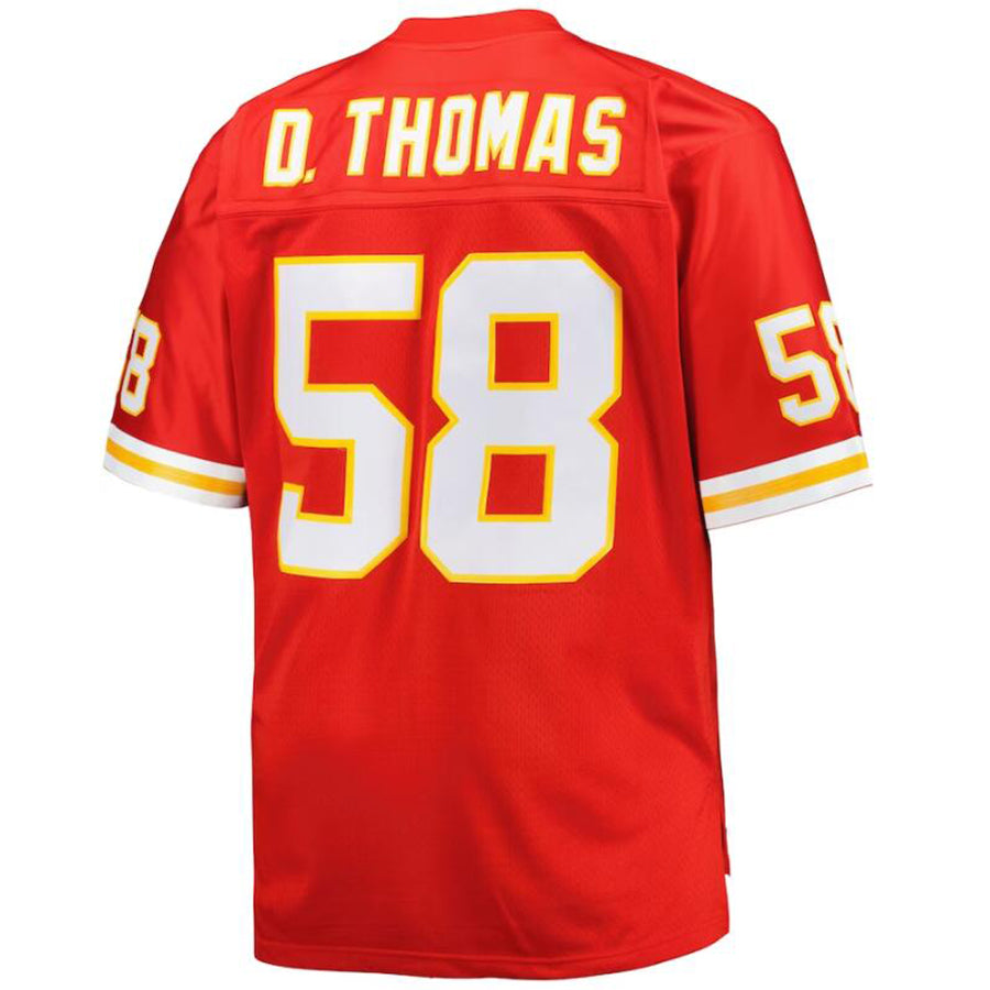 KC.Chiefs #58 Derrick Thomas  Red Big & Tall 1994 Retired Player Replica Jersey