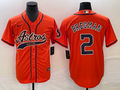 Men's Houston Astros Alex Bregman #2 Orange Replica Jersey1 Joint Edition