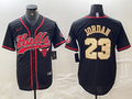 Men's Chicago Bulls Michael Jordan #23 Black Alternate Player Jersey
