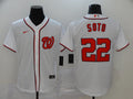 Men's Washington Nationals Juan Soto #22 White Replica Baseball Jersey1