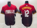 Men's Philadelphia Phillies Kyle Schwarber #12 Red 2024 City Connect Limited Player Jersey1