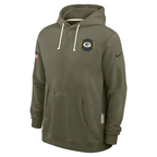 Men's Green Bay Packers Nike Olive 2025 Salute to Service Sideline Standard Issue Dri-FIT Hoodie