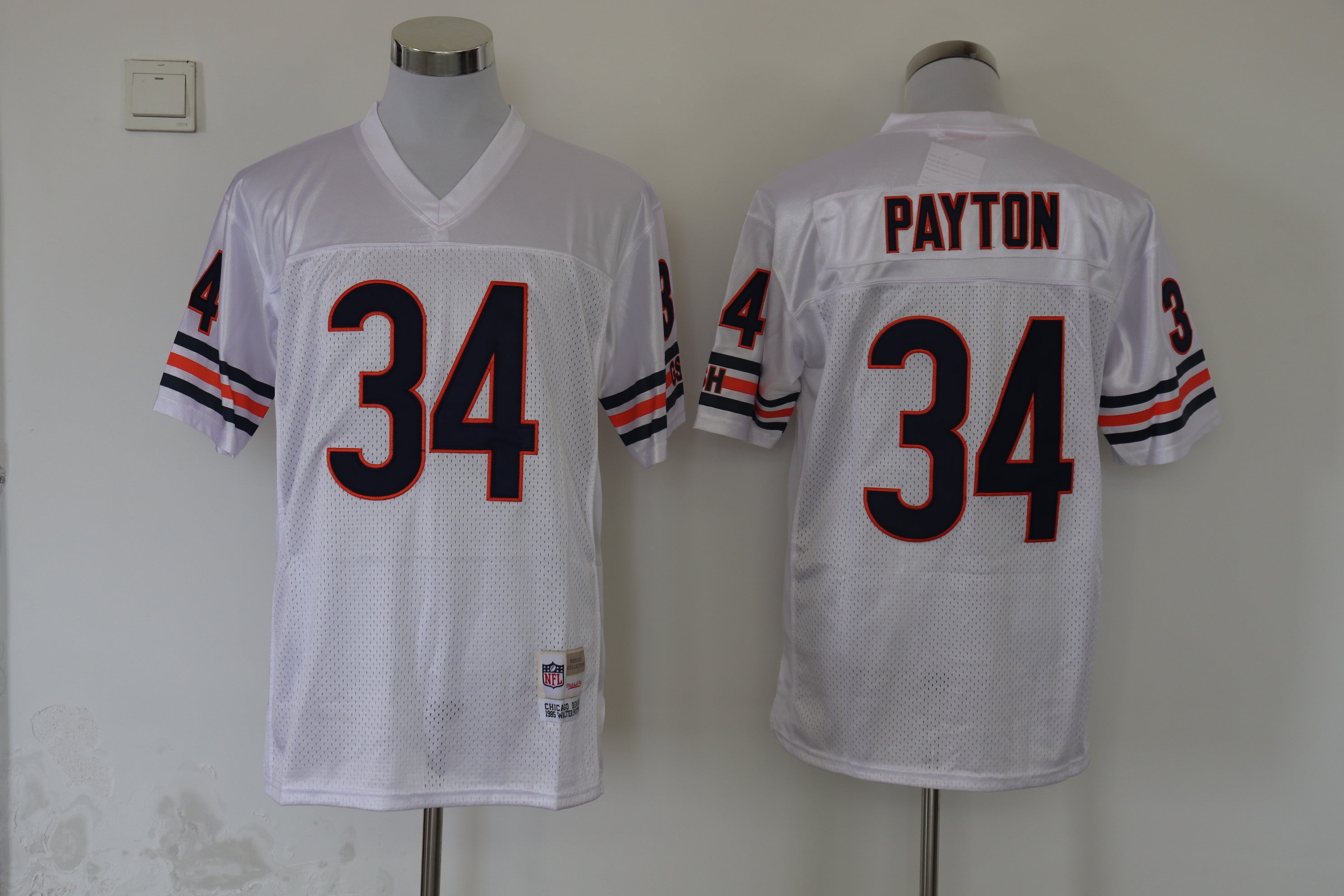 Men's Chicago Bears Walter Payton  White Legacy Replica Jersey1