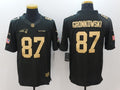 Men's New England Patriots Rob Gronkowski #87 Black Alternate Game Jersey1