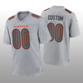 Custom1 Cincinnati Bengals Gray Atmosphere Game Jersey1 Stitched American Football Jerseys