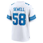 Penei Sewell #58 Detroit Lions Limited Jersey - Men's, White - National Football League 2024