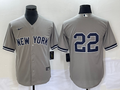 Men's New York Yankees Juan Soto #22 Gray Replica Player Name Jersey1