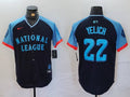 Men's National League Christian Yelich #22 Navy 2024 MLB All-Star Game Limited Player Jersey1