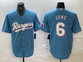 Men's Texas Rangers Josh Jung #6 Blue Replica Player Jersey1
