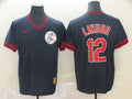 Men's New York Mets Francisco Lindor #12 Navy Replica Baseball Jersey1