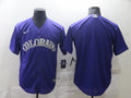 Men's Colorado Rockies Purple Alternate Replica Blank Jersey1