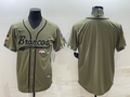 Men's Denver Broncos Olive 2022 Salute To Service Limited Blank Jersey1